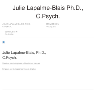 Julie Lapalme-Blais Ph.D., C.Psych.