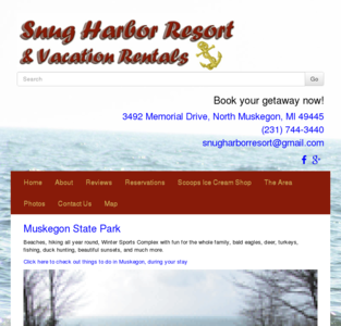 Snug Harbor Resort & Vacation Rentals Muskegon Michigan 49445